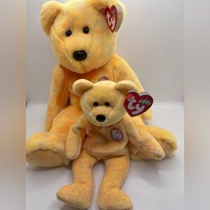 Vintage TY Beanie Sunny Buddy and Baby Set Of 2 With Tags 2000, 2001